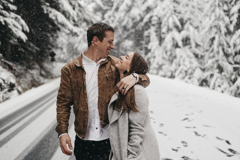 Snowiest Anniversary Session in Mount Rainier National Park