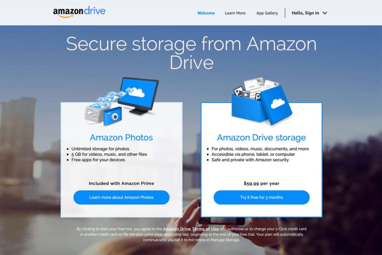 amazon prime cloud storage